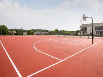 Tennis and basketball courts